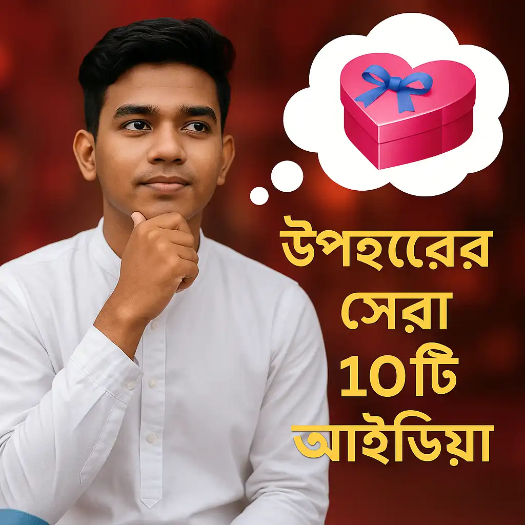 বিশেষ দিনে উপহার বাছাইয়ের পরামর্শ সহ একটি সুন্দর উপহারের ছবি