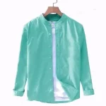 Men's Solid Colour Ban color Shirt  (paste)
