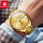 Olevs Luxury Men’s Quartz Watch (Golden ) - Image 3