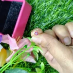 Traditional Gold SevenStone Mossanite  Nose Pin -7 Mm (With gift box)