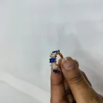 vibrant gold ring adorned with colorful gemstones, - Image 4
